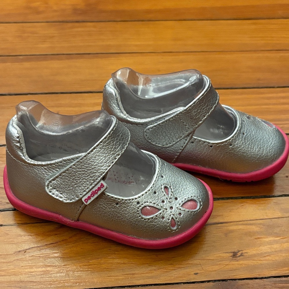 Pediped Antoinette Silver Shoes